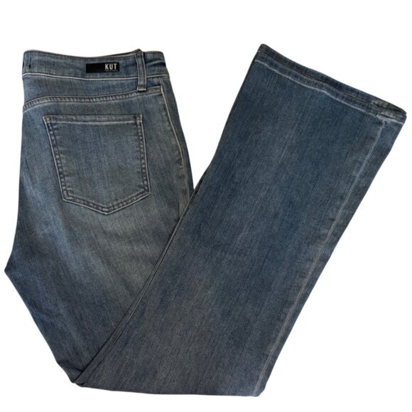 Kut From The Kloth Stella High Rise Flare Blue Jeans, Size 12 - Picture 2 of 4